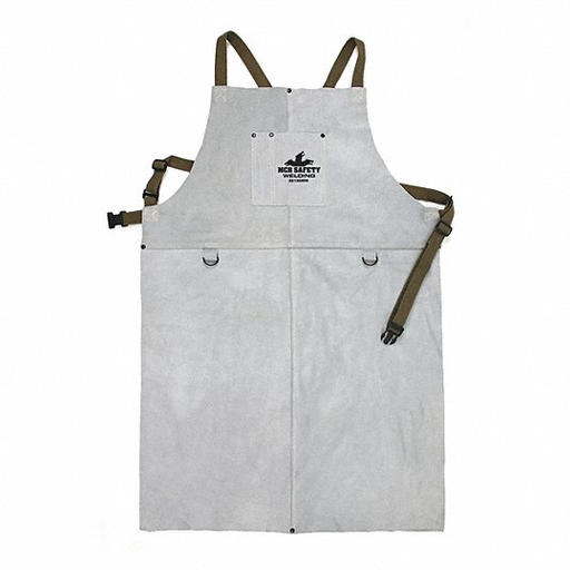 [MSSB-121516] MCR SAFETY Welding Apron: Bib Apron, Gray, Cowhide