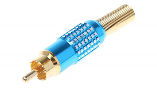 [MSSB-122816] RS PRO Blue Cable Mount RCA Plug