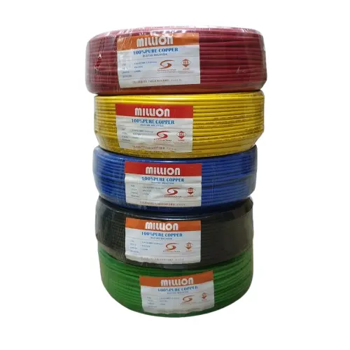 [MSSB-124766] MILLION 100% Pure Copper Malaysia 2.5MM Electric Cable PVC All Colours 100 Meter