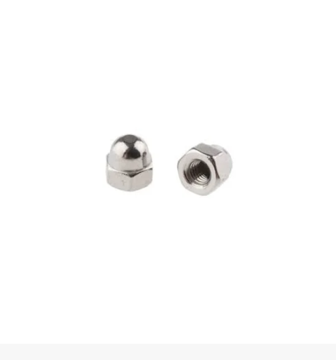 [MSSB-126716] Plain Stainless Steel Hex Nut (Dome)