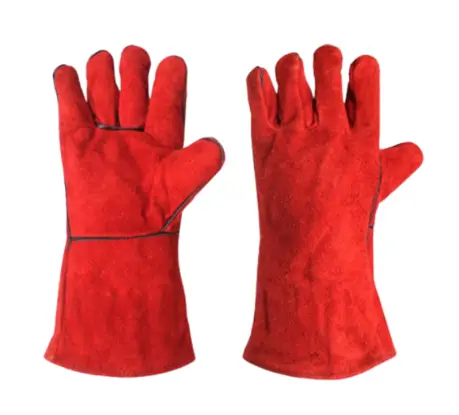 [MSSB-128991] 14” WSR PICASAF Premium Full Leather Welding Gloves Red